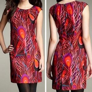 Milly of New York Red and Purple Mini Dress